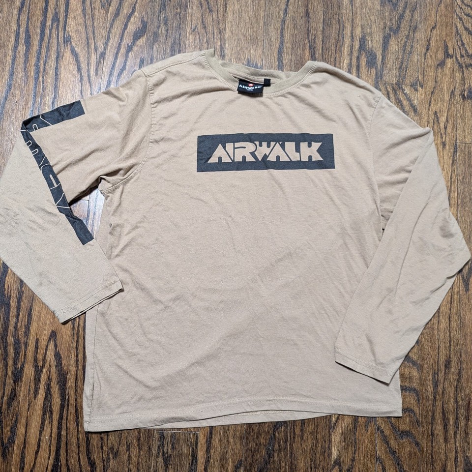 Airwalk Long Sleeve TSHIRT (XL) Classic Skateboard Shoe Sneaker Brand