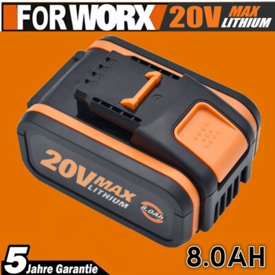 NEU Akku für Worx 20 V MAX 8,0Ah WA3551.1, WA3572, WA3553, WX390, WG549 WA3551