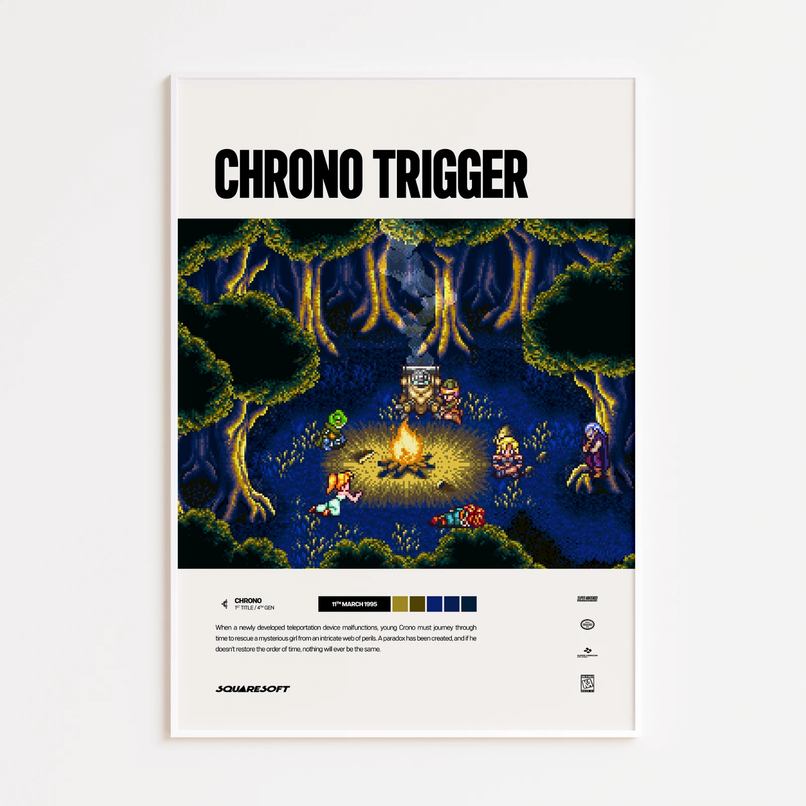 Chrono Trigger (1995) Video Game Art Poster Vertical Print