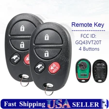 2 Replacement for 2008-2013 Toyota Highlander Key Fob Remote Control GQ43VT20T