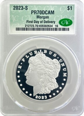 2023-S PCGS PR70DC アメリカ 銀貨 モルガンダラー NGC 2023 $1 S Proof Silver Morgan Dollar CAC PR70 DCAM First Day of