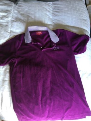 Supreme Purple Terry Polo Medium | eBay