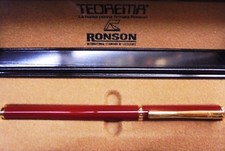 Penna sfera RONSON Teorema bordeaux | finiture Oro | Ballpoint pen |Ruchka 