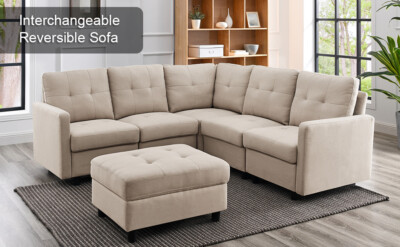 Modern Modular Sectional Sofa Set DLY Couch Fabric Upholstered Sofa Living Room