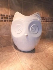 The Cellar Whiteware Owl 10.5” Cookie Jar Made For Macys - Retired