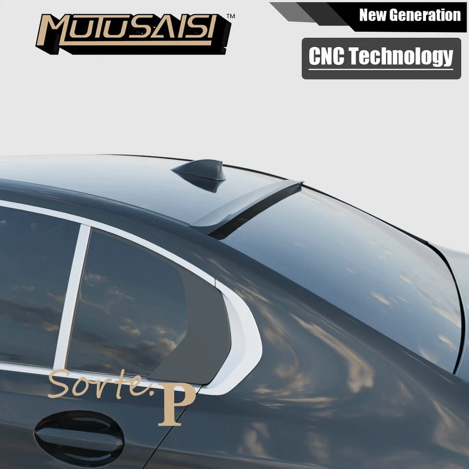 Fits Lincoln Continental 17-20 Rear Roof Spoiler Wing Lower Kick Ducktail Style - Image 3 of 4
