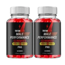 2-Pack Triton Maxx Gummies for Men - Triton Max Formula Gummies - 120 Gummies