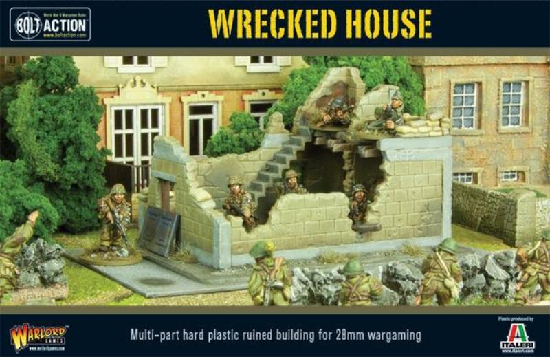 Bâtiment Bolt Action maison en ruine 28mm plastique pour jeu de figurines