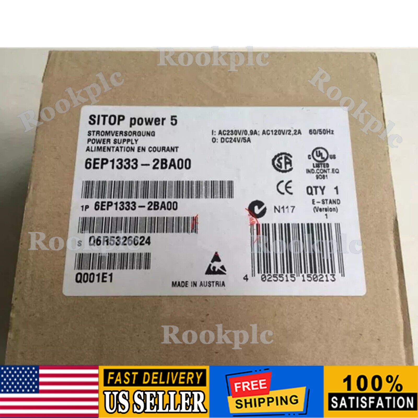 New Siemens 6EP1333-2BA00  SITOP Power 5 Stabilized Power Supply 6EP1 333-2BA00