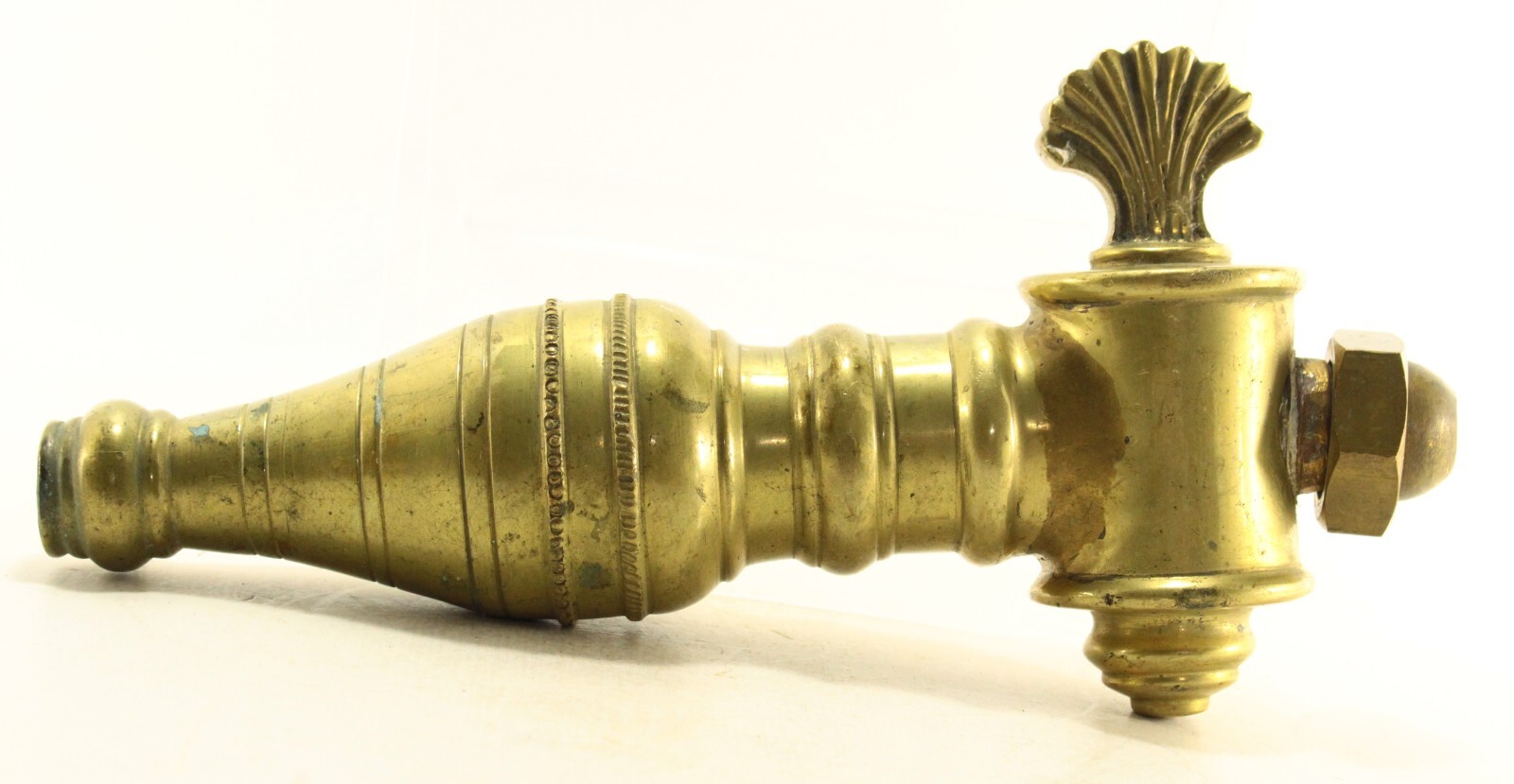 = 1800's French Lg Bronze/Brass Spigot Spout Water Faucet Hose Nozzle Firehose