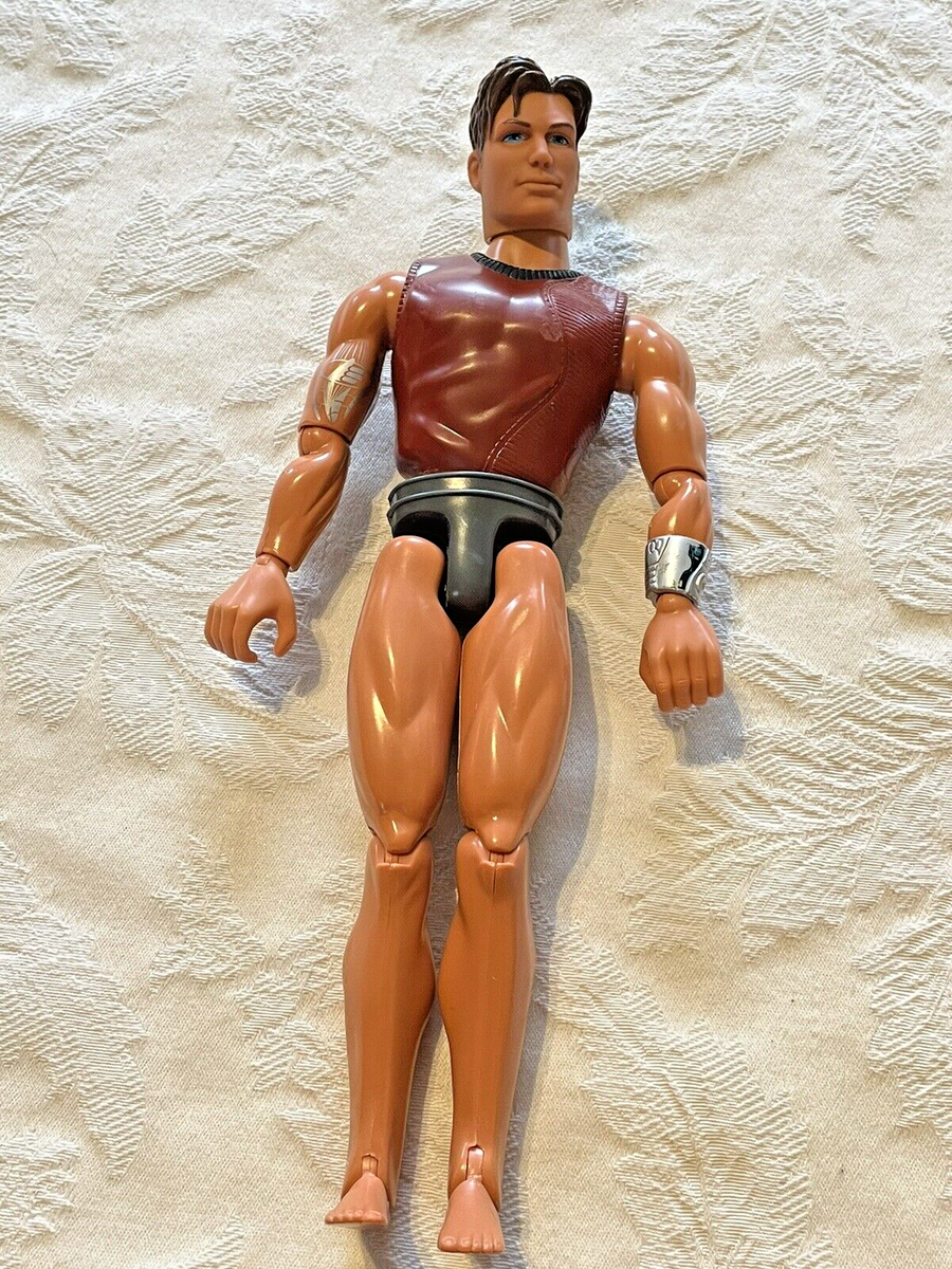 Vintage Max Steel Muscular Tattooed 12-Inch Articulated Action