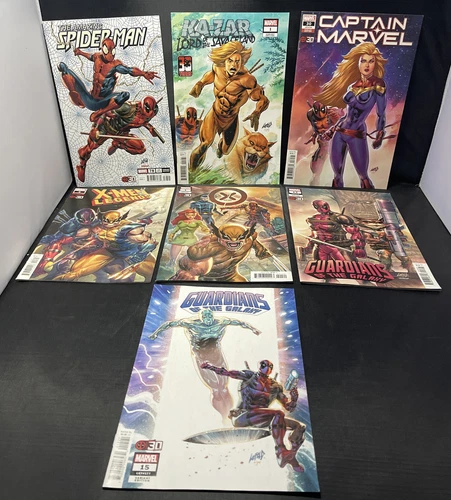 Rob Liefeld  30th Anniversary Variant lot of 7 X-men, Spider-man, Captian Marvel