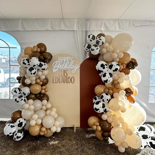 Western Balloons,Brown Cowboy Balloons,50PCS 12 Inch Nude Brown Coffee Brown Cow - Picture 6 of 7