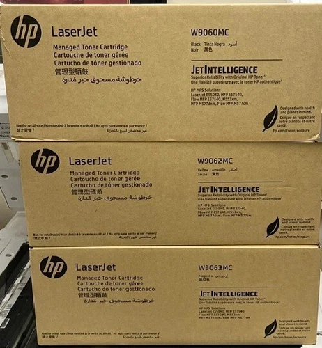 GENUINE SET OF 3 HP W9060MC W9062MC W9063MC TONER CARTRIDGES NO CYAN