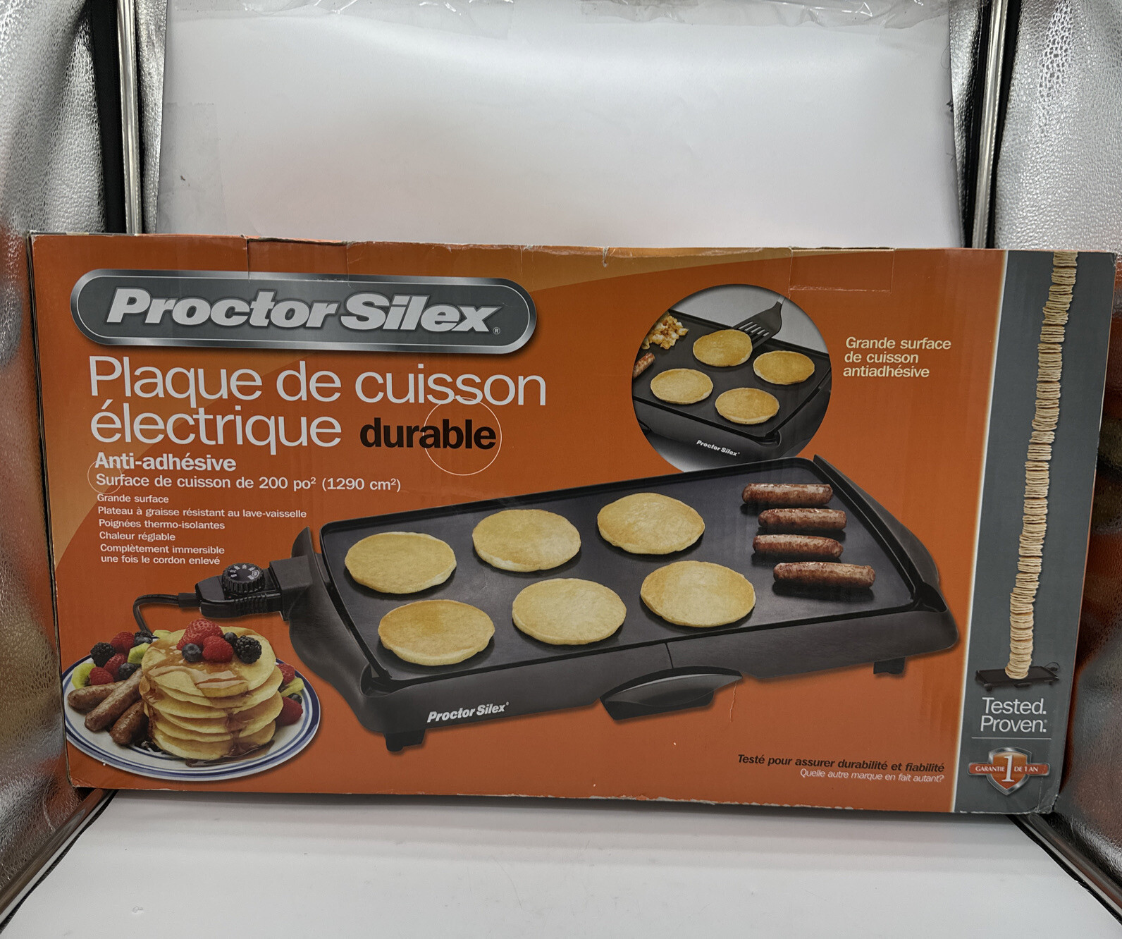 Proctor Silex Durable Electric Griddle Large Nonstick Cooking Surface