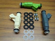 4 Cyl Bosch Type 3 EV3 - EV6 Fuel Injector Pintle caps, O-rings & Filters Kit