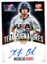 2014 Nicholas Banks Panini USA Baseball Auto 217/399