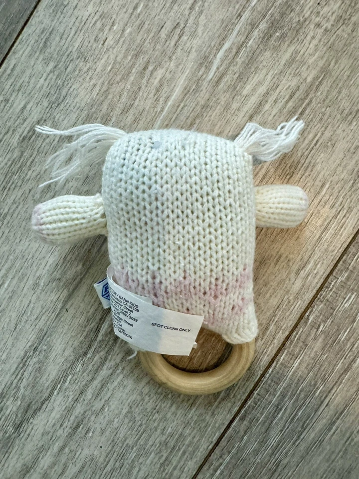 Pottery Barn Niños Cochecito de Bebé Rosa Tejido Stoller Manta Crema Sherpa 30”x40” Foto 4 de 4