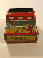 Vintage Wolverine Modern Math Addition Mechanical Flash Card Machine Made In USA