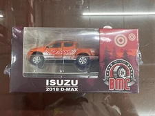BMC 1/64 ISUZU D-MAX Pickup 2018 Orange AccPack Diecast Car Model Toy
