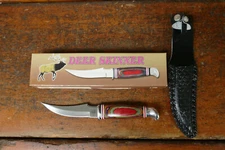 Chipaway Cutlery 9” Deer Skinner Fixed Blade Hunting Knife Colored Wood Handle