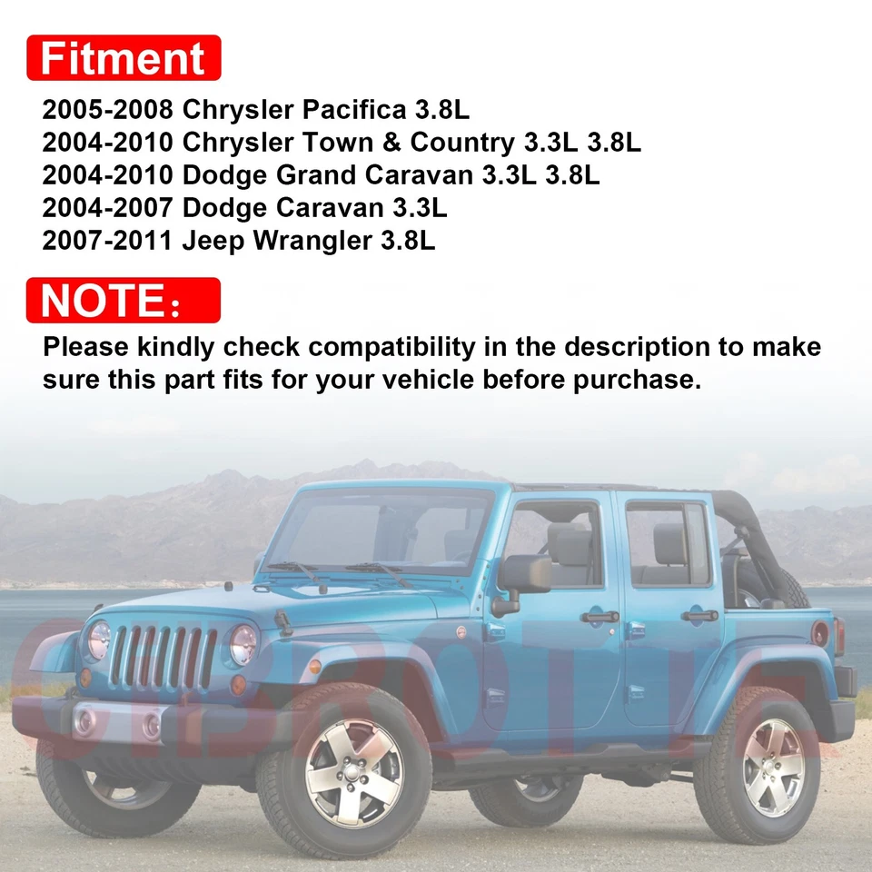 Cubierta de válvula izquierda y derecha para Dodge Caravan 2004-07 3,3 L 07-11 Jeep Wrangler 3,8 L Foto 3 de 4