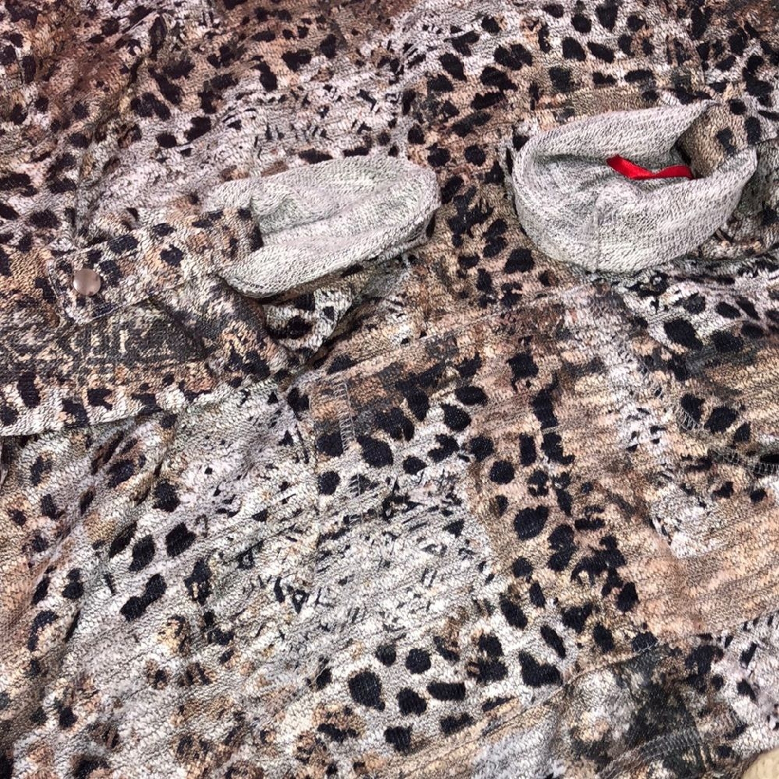 Ruby Road size small leopard print mock turtlenec… - image 5