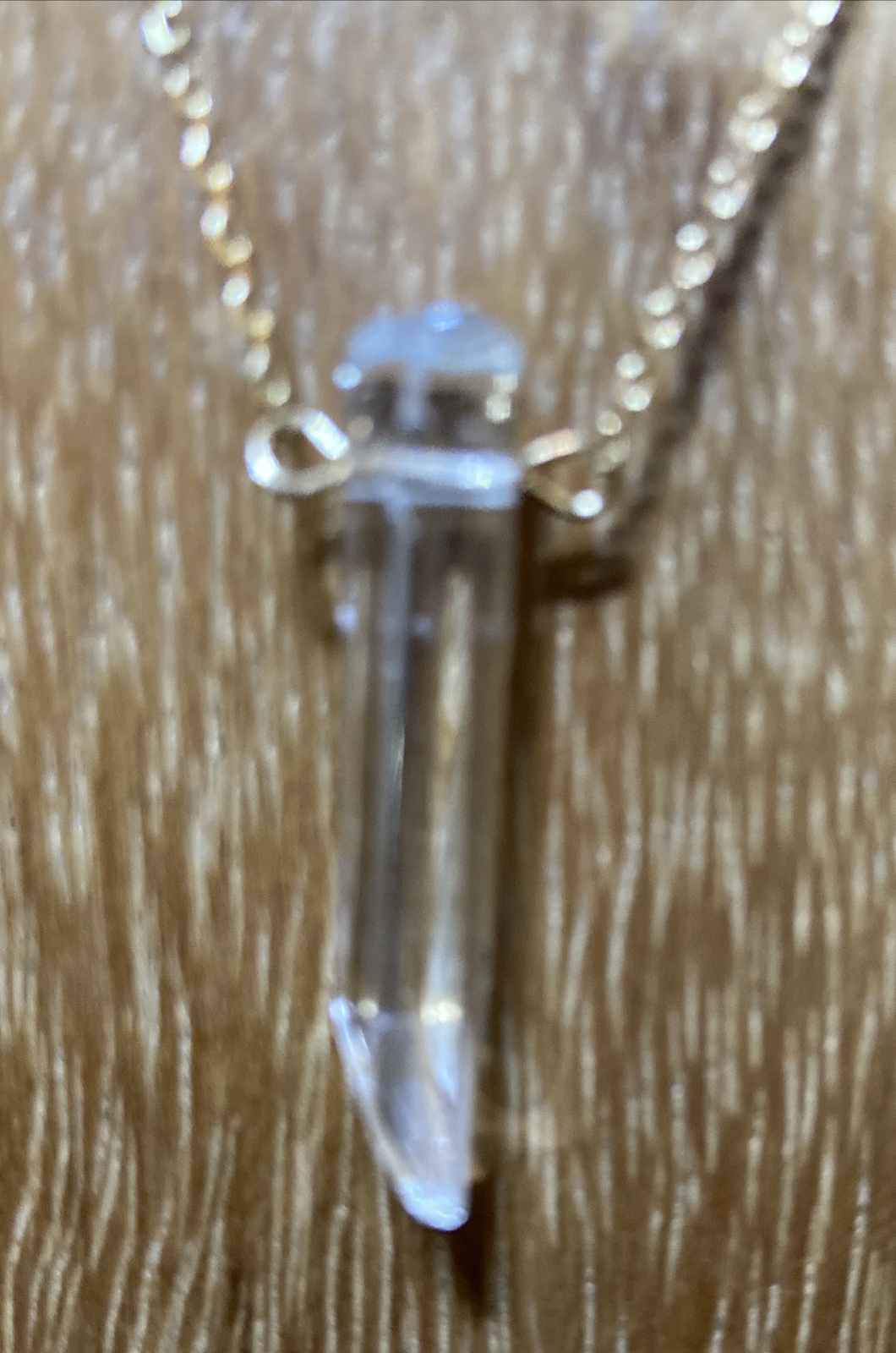 Clear Quartz Crystal Hexagonal Point Pendant Heal… - image 5