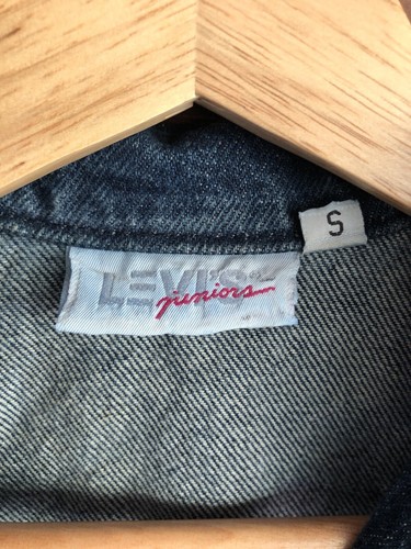 Vintage Levi’s Juniors Denim Snap Down Vest Size Small - Picture 4 of 6