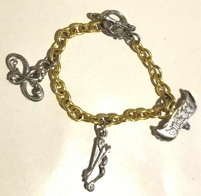 **Nerf Rebelle Two Tone Charm Bracelet Bow and Arrow Wings**