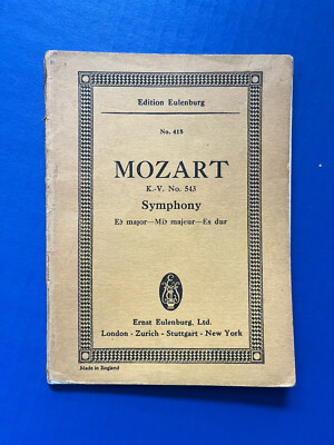 Mozart - Symphony No. 39 in E-flat - Eulenburg Miniature Study Score PB