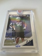 Quentin Nelson Auto Donruss on card Auto 10/10 POP 1 Panini Honors Colts RARE