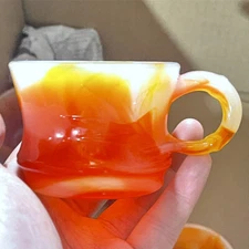 Cup Carving Carnelian Natural Healing Red Agate Cup Reiki Crystal Collection