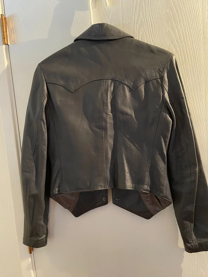 Vintage Trego's Westernware Buttersoft  Black Leather Cowboy Jacket 9/10 women - Image 4 of 4