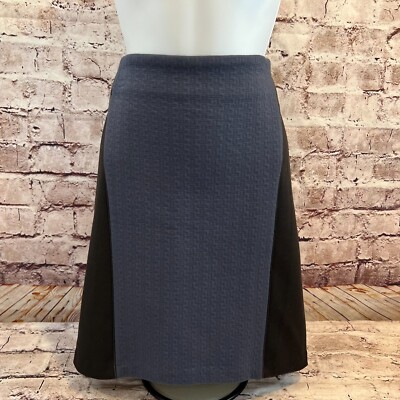 Laundry Shelli Segal Women's Mood Indigo and Black Knit Zip Pencil Skirt Size 8