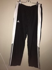 Men  s Adidas Tracksuit Pants Size Medium Black And White Excellent Condition