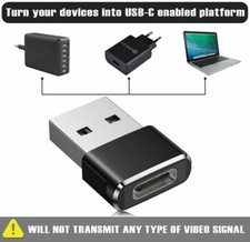 4 PC USB to USB C Adapter Type-C Female to A Male OTG Converter Car Charger NEW