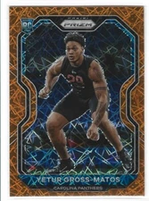 YETUR GROSS-MATOS 2020 PRIZM ORANGE LAZER ROOKIE PANTHERS PENN STATE S4 