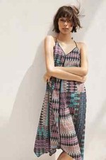 ANTHROPOLOGIE Riviera boho bohemian Tasseled Dress size S new small
