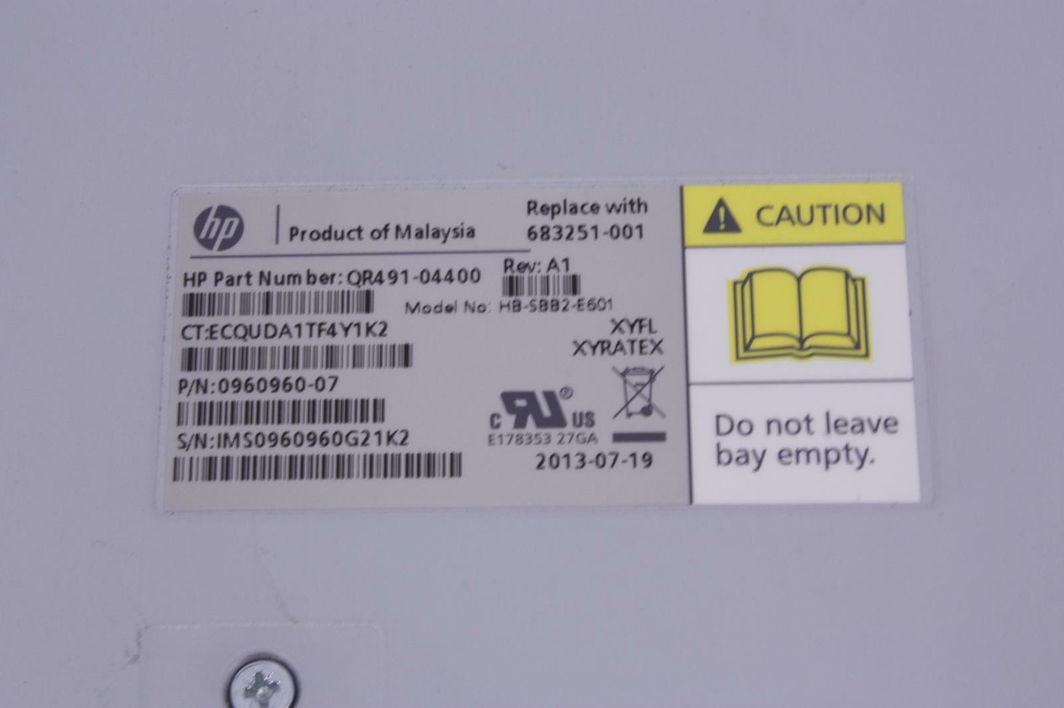 HP QR491-04400 I/O SAS MODULE DRIVE SHELF FOR HP 3PAR STORESERV