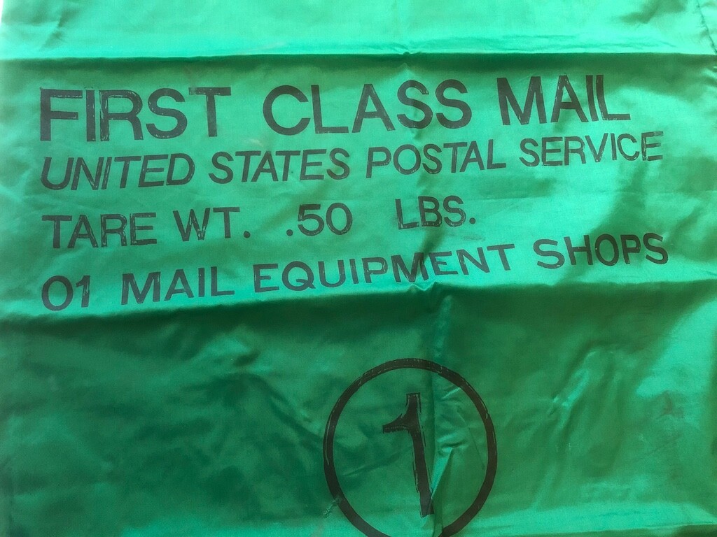 POST OFFICEFIRST CLASS MAILEQUIPMENT SHOPSACK BAGUSPS ADVERTISING