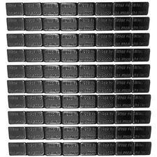 10 Strips BLACK COATED Wheel Weights 0.50 1/2 OZ STICK ON ADHESIVE TAPE - 80 Pcs