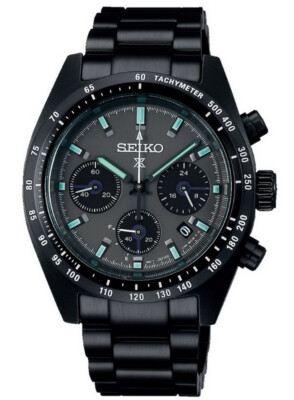 Seiko Prospex Black  Night Speedtimer  Solar Chronograph Men's Watch SSC917P1