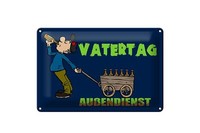 Blechschild Spruch 30X20 Cm Vatertag AußEndienst Bier Deko Schild Tin Sign