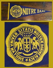 VINTAGE 1940’S University of Notre Dame Fighting Irish Football Pennant! WOW