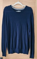 Howick Lambswoom Navy Blue Knit Jumper Size M