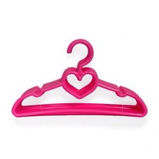 12 Pink Heart Hangers- Fits 18 Inch Doll Clothes