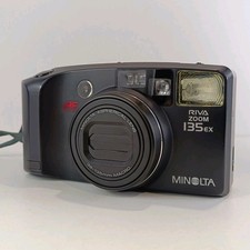 Minolta Riva Zoom 135ex Autofocus Compact Camera Black - In Case Minolta 35mm