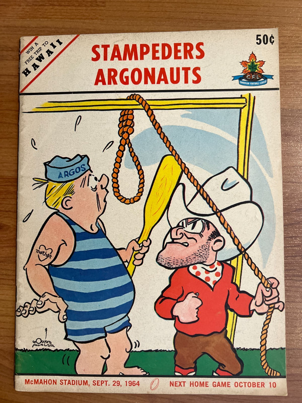 1964 Calgary Stampeders vs Toronto Argonauts CFL program