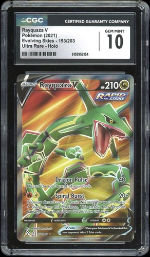 Rayquaza V graded CGC 10 for sale on eBay